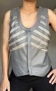 Cool Handmade Grey Vest Sz L-XL - Picture 1 of 9
