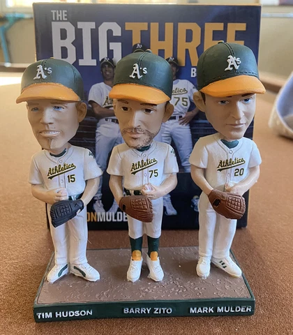 Oakland Athletics A’s Bobblehead Tim Hudson Mark Mulder Barry Zito The Big Three Cover