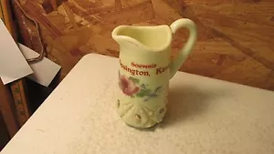 Antique Souvenir Custard Glass Pitcher Hosington Kansas - Picture 1 of 2