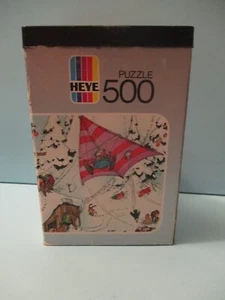 Vintage 1974 HEYE Loup Happy Skiing Puzzle by Jean-Jacques Loup 8316 Complete - Picture 1 of 4