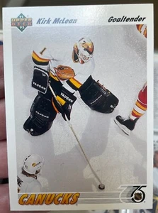 1991-92 Upper Deck #191 Kirk McLean - Vancouver Canucks Goalie - Picture 1 of 2