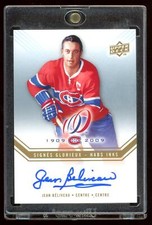 2008-09 UD Montreal Canadiens Centennial Habs INKS #JB  Jean Beliveau SP  *13669