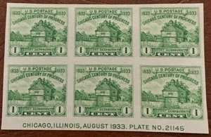 USA Briefmarken Scott Katalog #730 Sechserblock!  Geringer Versand! - Bild 1 von 2