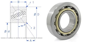 ENDURO 7312 BMU/GL P5 SKF 7312 BECBM angular contact Bearing FAG Nachi - Picture 1 of 3