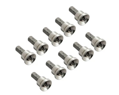 10pc x 25mm S2 Steel Drywall Plasterboard Countersink Screw Dimpler Adapter Bits - image 1 of 3
