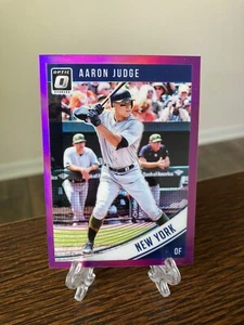 Aaron Judge 2018 Donruss Optic PURPLE PRIZM PHOTO VARIATION RARE SP NM+ MVP - Picture 1 of 3