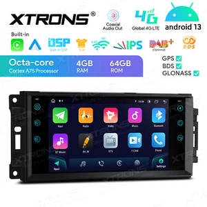 4G LTE Android 14 Octa-Core 4+64GB Car Stereo GPS DSP For Jeep Wrangler Dodge - Picture 1 of 14