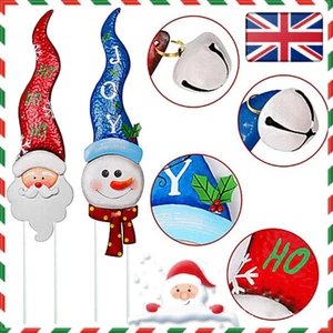 Christmas Yard Sign Cute Santa Claus Snowman Garden Decor Outdoor Stake Decor KH - Picture 1 of 17