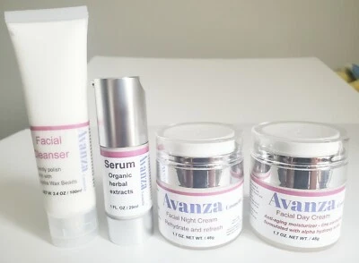 Refit,  Set of 4 Facial Treatments, Cleanser, Night Cream, Serum, Day Cream. - Image 1 of 4