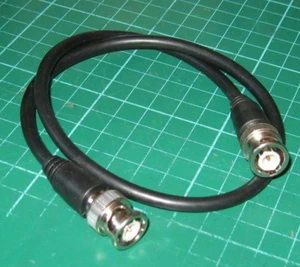 BNC 50 cm PLOMO PARCHE RG58MIL TAPONES CALIDAD COAXIAL 50 OHM - Imagen 1 de 2