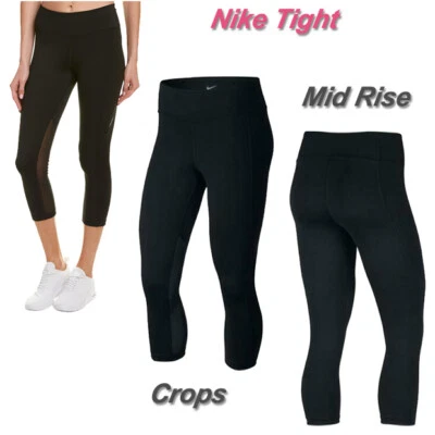 NIKE Women`s Power Pocket Lux Crop Tight Black Crop Small, Medium AA1228-010 - Image 1 of 4