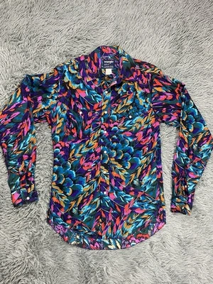 Vintage Wrangler Western Shirt Brushpopper Mens Small 15 1/2-35 Geometric - Image 1 of 4