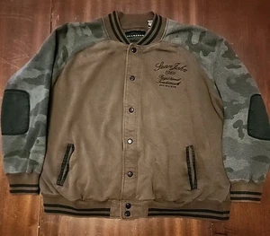 VTG Sean John 1969 Snap Button Elbow Patch Camo Sleeves Jacket Mens Size 3XB - Picture 1 of 13