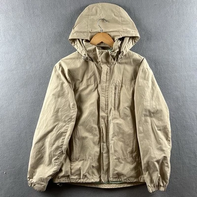 J.McLaughlin куртка женщин средний бежевый холст с капюшоном Anorak парка с подкладкой молнии - Изображение 1 из 4