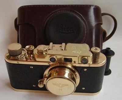 Leica II D "M" Marine copia oro en estuche de cuero (copia FED Zorki) Foto 1 de 3