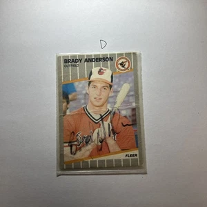 Fleer 1989 - Brady Anderson #606 *Autógrafo* - Imagen 1 de 2