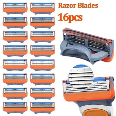 MARKENLOS 16PCS Rasierklingen Für-Gillette Fusion 5 Klingen Proglide Ersatzklingen