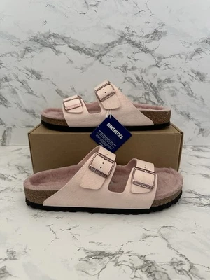 Sandalias Birkenstock Arizona forradas de piel sintética para mujer talla 11 42” Foto 1 de 4