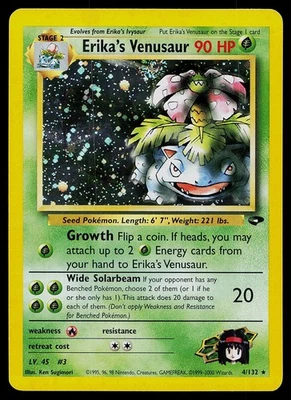 Pokemon Gym Challenge 4/132 Erika's Venusaur SWIRL - Image 1 of 2