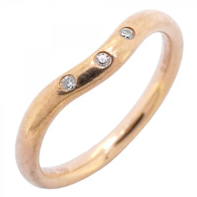 Anillo Tiffany, banda curva, 3PD, oro rosa 18KPG, diamante, tamaño 6,5... GZl1dbkj Foto 1 de 4