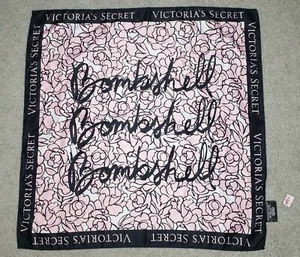 Victorias Secret Pink & Black floral 25X25 Scarf Accessory NWT - Picture 1 of 2