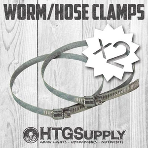 2 PAIRS 6" inch Worm Hose Duct Clamps Flexible Ducting - Picture 1 of 1
