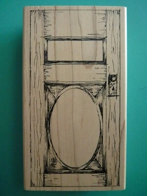 Puerta residencial de madera rústica, sello de goma LG STAMPERS ANÓNIMO Foto 1 de 2