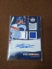 2018 Panini Diamond Kings DK triple Materials Signatures /49 Kyle Schwarber Auto