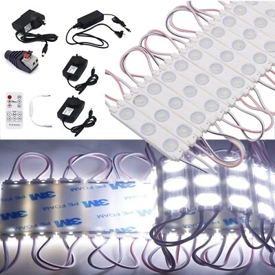 IP65 Waterproof 2835 SMD 3 LED Module Light Front Window Sign Lamp DC 12V White - Image 1 of 4