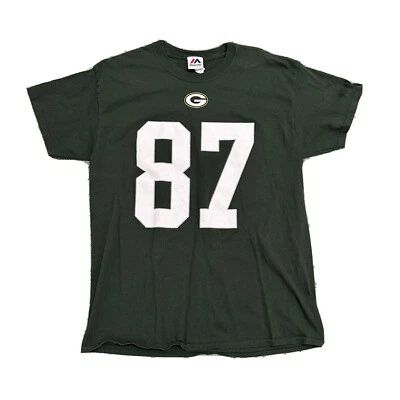 Camiseta verde de colección Y2k Green Bay GB Packers Jordy Nelson #87 para hombre talla L NFL Foto 1 de 4