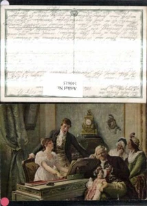 140615,Künstler Ak F. Simm Duett Musik Frau a. Klavier Gesang  - Picture 1 of 1
