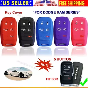 Silicone Cover Entry Fob Holder For Dodge Ram 2020-2023 2500 3500 5500 Key - Picture 1 of 25