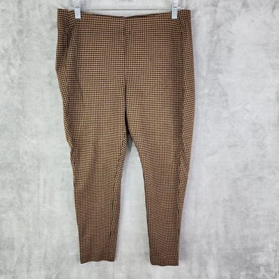 Womens Petite J. Jill Ponte Leggings Pants Brown Black Check Size LP - Image 1 of 4