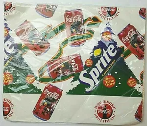 Hojas planas vintage envolventes de regalo de Navidad Coca Cola Sprite obedece tu sed Santa - Imagen 1 de 10