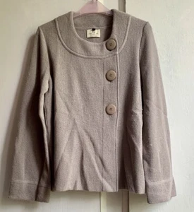 SPIRIT of the ANDES Jacket M/L Mushroom 100% Baby Alpaca Long Sleeve Buttons - Picture 1 of 8