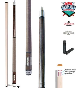 Champion LPC1 Pool Cue, Low-Deflection Pro Shaft, 58” or 60”, joint extension - Picture 1 of 14