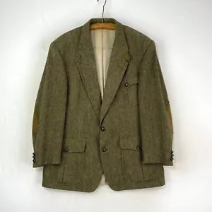 Chaqueta Daks Tweed Para Hombres 40R Verde Donegal Mancha Norfolk Caza Deportes Blazer - Imagen 1 de 24