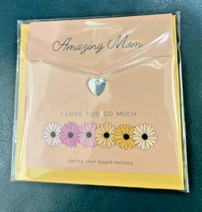 New! Amazing Mom Necklace Sterling Silver Dipped Nickel Free 18" Great gift - Picture 1 of 3