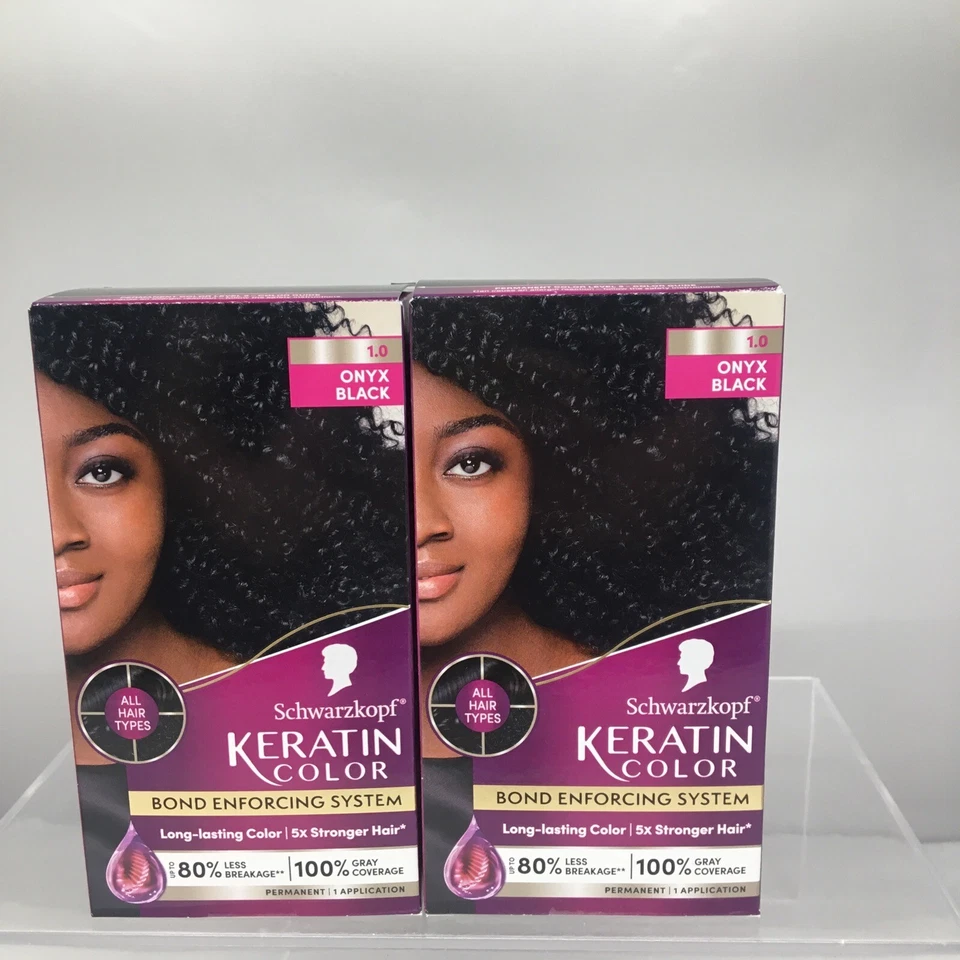 Schwarzkopf Keratin Color Permanent Hair Cream 1.0 Black Onyx