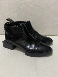 DION LEE Black Patent Leather Ankle Boots Sz 38 AU 7 - Picture 1 of 13