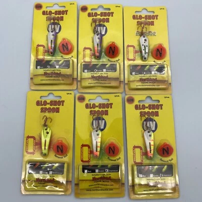 (6) Cuchara Northland Fishing Glo Shot Fire Belly - 1/4 oz varios colores Foto 1 de 4