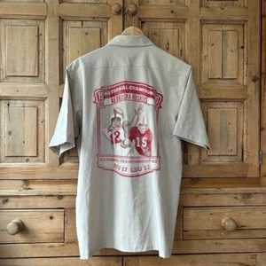 VanSport Medium Nebraska Huskers Retro Football Champs SS Knopfleiste Shirt - Bild 1 von 10