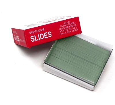 A2ZSCILAB 50 Blank Microscope Slide Ground Edges Pre-Cleaned Clear Glass Slides - Image 1 of 4