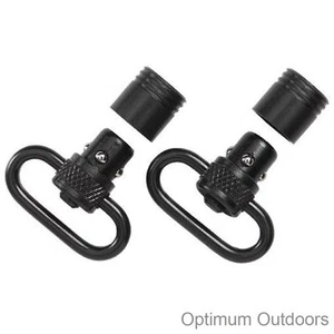 1 or 2 QD Push Button Rifle Sling Swivels Loops w Adapters Gun Swivel Mount 32mm - Picture 1 of 3