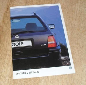 Volkswagen VW Golf Estate Brochure 1998 1.9 L Diesel 1.9 TDI CL 1.8 CL 2.0 GL - Picture 1 of 1