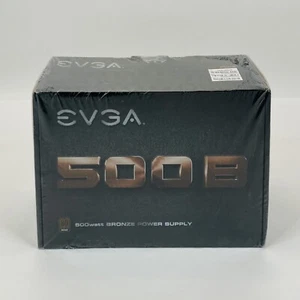 EVGA 500B 80+ BRONZE 500W Internal Computer Power Supply w/ Cables New Sealed - Picture 1 of 10