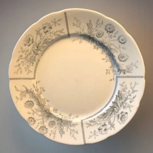 Bread/Desert Plates Sylvan Johnson Bros. Antique Grayish Blue Floral. Ca. 1898 - Picture 1 of 2