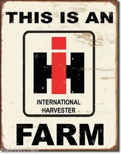 This is an IH Farm TIN SIGN rustic metal poster tractor garage barn decor 1279 - Picture 1 of 8
