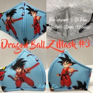 Dragon Ball Z Designer Adult Face Mask #3 - Picture 1 of 5