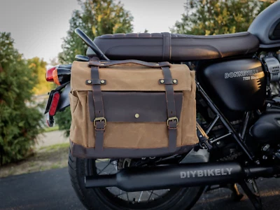Bolsa de sillín universal para moto Triumphs, BMW, Royal Enfield, clásico moderno Foto 1 de 4